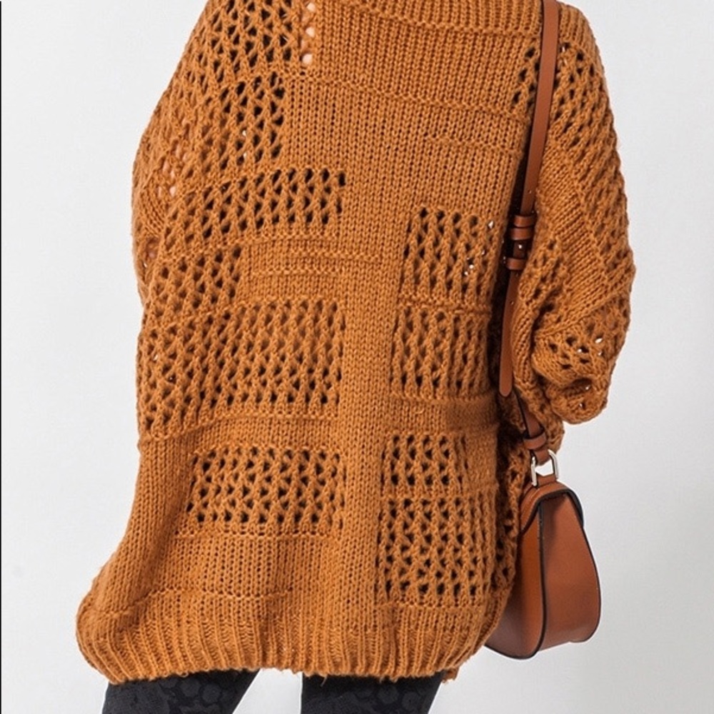 ♦️Oversized Relaxing Open Front Sweater - Picture 5 of 6